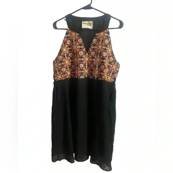 Savanna Jane Floral Embroidered Midi Dress Size Large - Picture 1 of 5
